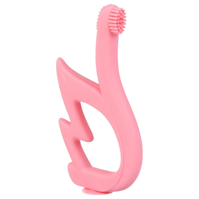 Прорезыватель - щеточка силиконовый «Лебедь», на присоске, цвет розовый, Крошка Я Прорезыватель - щеточка силиконовый «Лебедь», на присоске, цвет розовый, Крошка Я