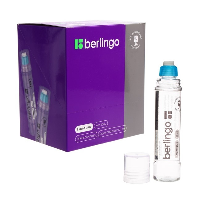 Клей канцелярский 50 г Berlingo, с силиконовым аппликатором