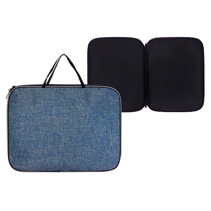 Папка с ручками текстильная А4, Calligrata Папка с ручками текстильная А4, Calligrata "Офис", для бумаг, для офиса, нейлон 600D, серая, ПМ/1, 350 х 270 х 20 мм