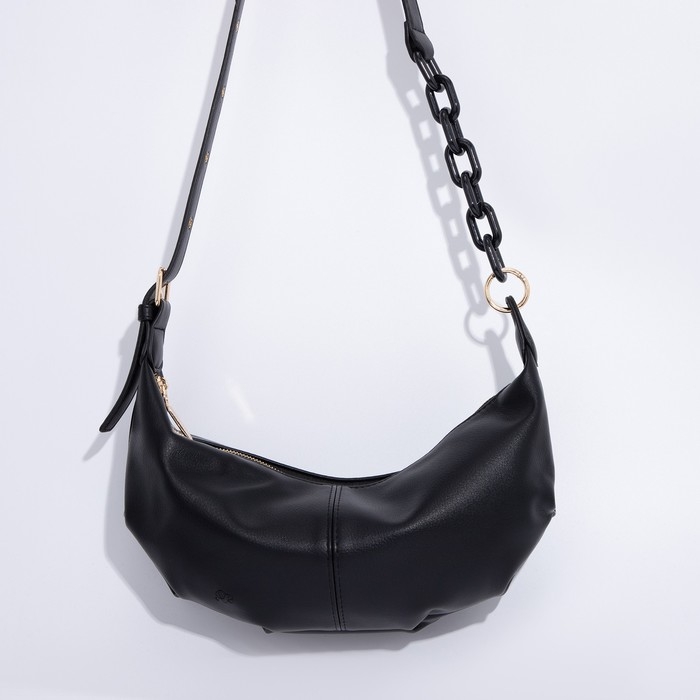 Сумка мешок, отдел на молнии, регулирующийся ремень, цвет чёрный Сумка мешок, отдел на молнии, регулирующийся ремень, цвет чёрный