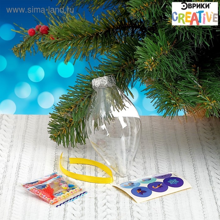 Набор для опытов «Новогодняя игрушка», шарики-растушки, с наклейками Набор для опытов «Новогодняя игрушка», шарики-растушки, с наклейками