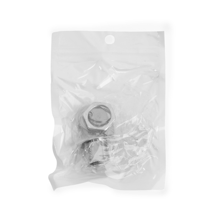 Замок почтовый ТУНДРА LC2, 17х16х50 мм, 2 английских ключа, хром Замок почтовый ТУНДРА LC2, 17х16х50 мм, 2 английских ключа, хром