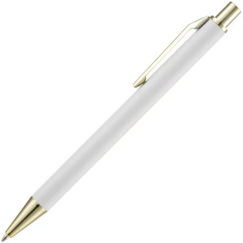 Ручка шариковая Lobby Soft Touch Gold, белая Ручка шариковая Lobby Soft Touch Gold, белая