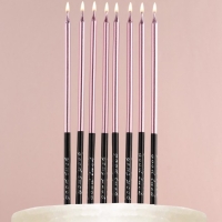 Свечи для торта &laquo;В твой особенный день&raquo;, розовый, 8 шт, 14,9 х 0,5 см