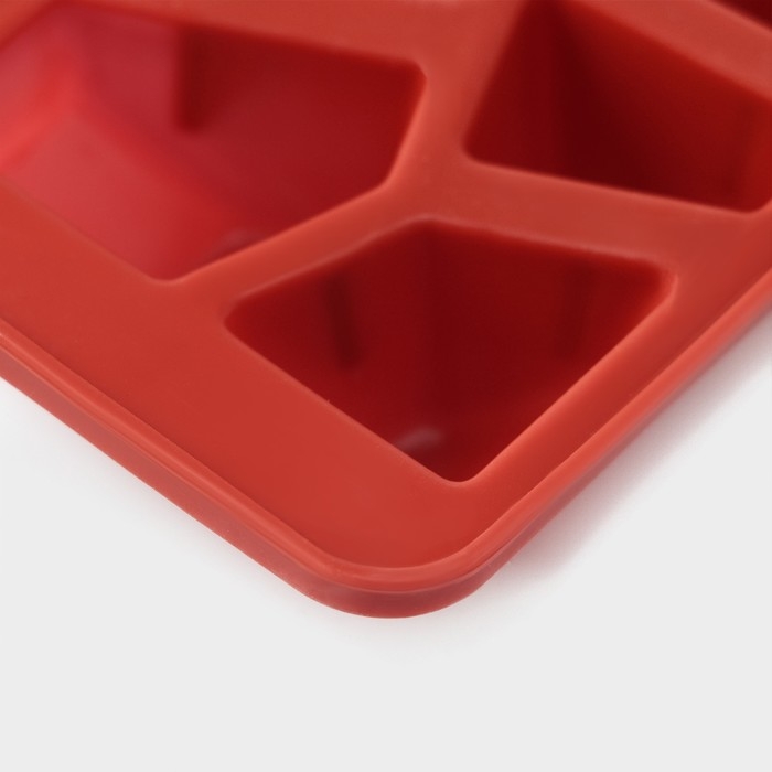 Форма для льда Доляна &laquo;Дроблёный лёд&raquo;, силикон, 23,5&times;7&times;2,5 см, 15 ячеек (3,8&times;2,5 см), цвет МИКС