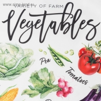 Полотенце кухонное "Веган" 40х73 см, 100% хлопок, саржа 190 гр/м2 Полотенце кухонное "Веган" 40х73 см, 100% хлопок, саржа 190 гр/м2