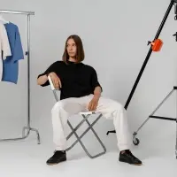 Футболка оверсайз Vozduh 2.0, черная, размер M/L Футболка оверсайз Vozduh 2.0, черная, размер M/L