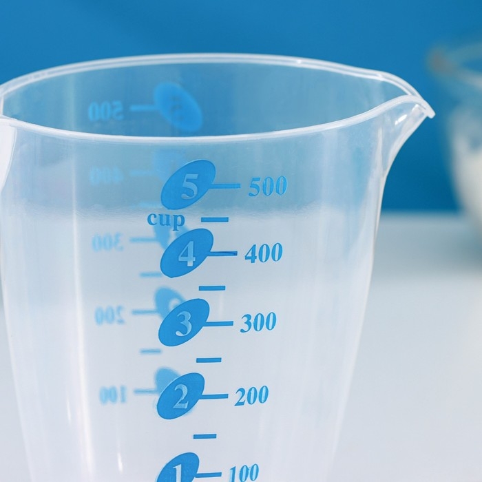 Стакан мерный Доляна &laquo;Колор&raquo;, 500 мл, 13&times;9&times;11,5 см, цвет МИКС