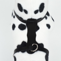 Шлейка кожаная однослойная "Люкс", ОШ 26-34 см, ОГ 36-44 см, ширина 1,1 см, чёрная