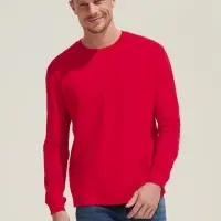 Футболка унисекс с длинным рукавом Pioneer LSL, красная, размер L