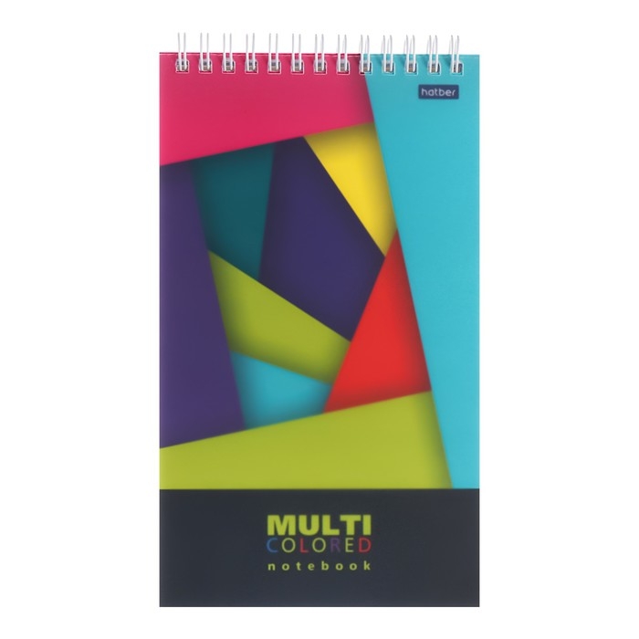 Блокнот А5, 60 листов в линейку, на гребне Блокнот А5, 60 листов в линейку, на гребне "Multicolor", пластиковая обложка, твёрдая подложка, блок 80г/м2, 2В МИКС