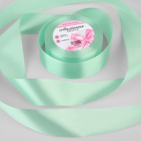 Лента атласная, 40 мм &times; 23 &plusmn; 1 м, цвет нежно-мятный №181