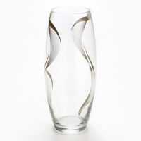 Ваза для цветов &laquo;Линии&raquo; стеклянная, прозрачная, 26 см, 1,7 л.