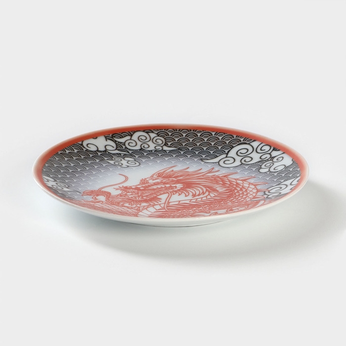 Тарелка фарфоровая &laquo;Огненный дракон&raquo;, d=20 см