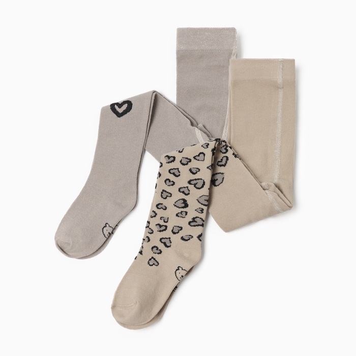 Набор колготок Крошка Я Leo love, рост 86-92 см, бежевый Набор колготок Крошка Я Leo love, рост 86-92 см, бежевый