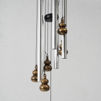 Музыка ветра металл, дерево "Горлянка" 5 трубок 60 см Музыка ветра металл, дерево "Горлянка" 5 трубок 60 см