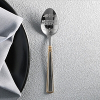 Ложка чайная с гравировкой &laquo;Настоящему защитнику&raquo;, в подарочной коробке, 3 х 14 см.