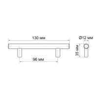 Ручка-рейлинг CAPPIO CRYSTAL, м/о 96 мм, цвет золото/серый Ручка-рейлинг CAPPIO CRYSTAL, м/о 96 мм, цвет золото/серый