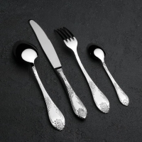 Набор столовых приборов &laquo;Императорский&raquo;, 24 предмета, художественная роспись, декоративная коробка