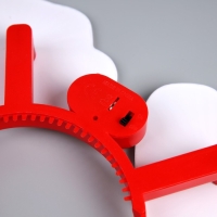 Ободок светодиодный "Колпак" 18x16x3 см, 2 LED, батарейки AG10x3 (в комплекте), мерцание, свечение мульти Ободок светодиодный "Колпак" 18x16x3 см, 2 LED, батарейки AG10x3 (в комплекте), мерцание, свечение мульти