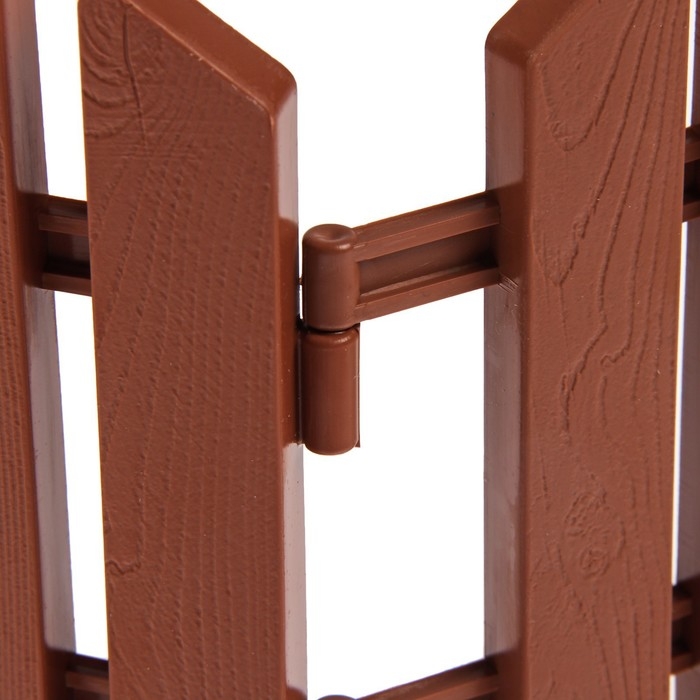 Ограждение декоративное, 25 &times; 170 см, 5 секций, пластик, терракотовое, &laquo;Чудный сад&raquo;