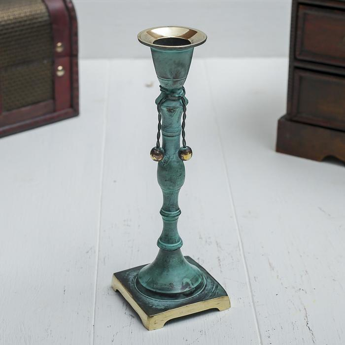 Подсвечник под старину Подсвечник под старину "Классика" латунь 6х6х18 см