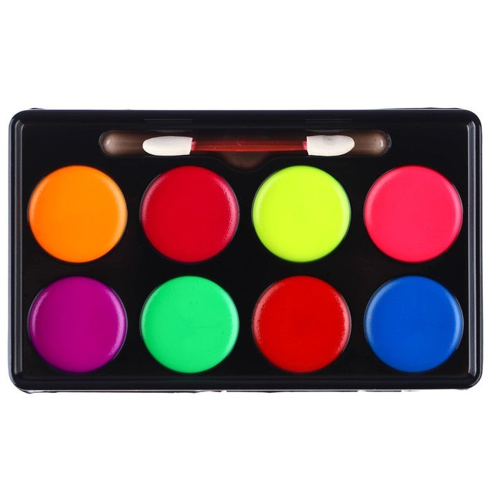 Грим для лица и тела, краски 8 цветов, аппликатор, тату "Подружки", Сказочный патруль