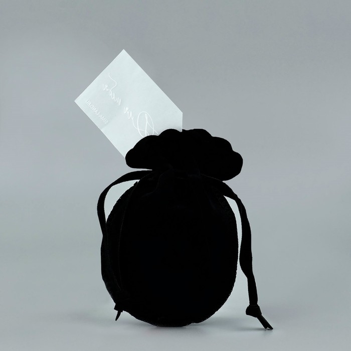 Мешок замшевый  &laquo;Для тебя&raquo;, черный, тиснение, 9 &times; 12 см