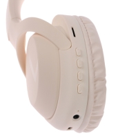 Наушники MZ300, беспроводные, полноразмерные, микрофон, BT 5.3, 400 мАч, бежевые Наушники MZ300, беспроводные, полноразмерные, микрофон, BT 5.3, 400 мАч, бежевые