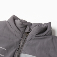 Жилет утеплённый для мальчиков, цвет серый, рост 116-122 см