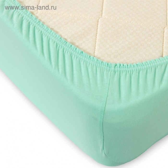 Простыня на резинке &laquo;Купу-купу&raquo;, 80х200х20 см, ментол, трикотаж