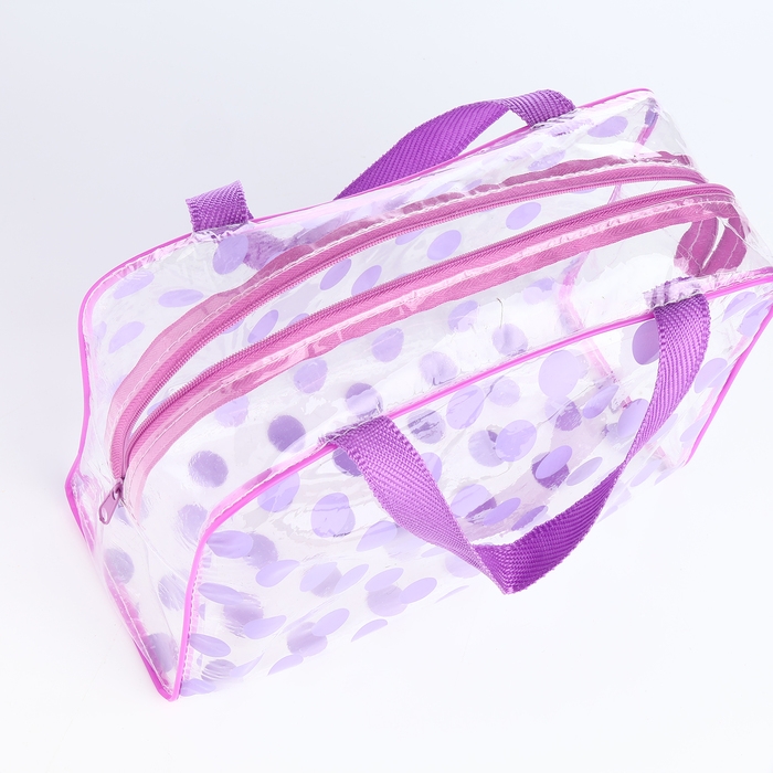 Косметичка на молнии, цвет сиреневый