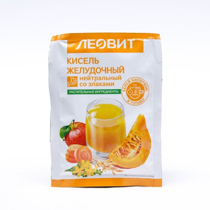Кисель Леовит "Желудочный", нейтральный, со злаками, 20 г