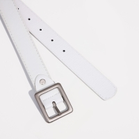 Ремень женский, ширина 2,8 см, винт, пряжка металл, цвет белый Ремень женский, ширина 2,8 см, винт, пряжка металл, цвет белый
