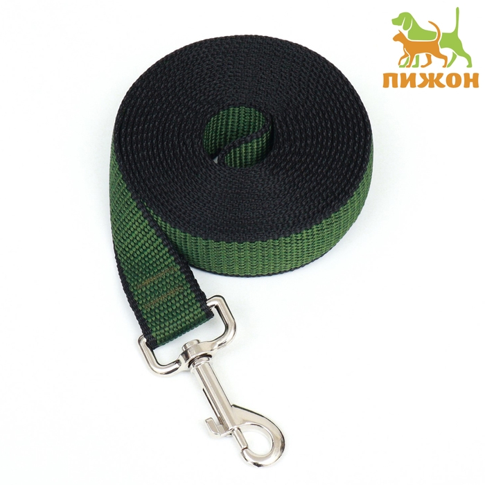 Поводок 3 м х 2,5 см, зелёно-черный Поводок 3 м х 2,5 см, зелёно-черный