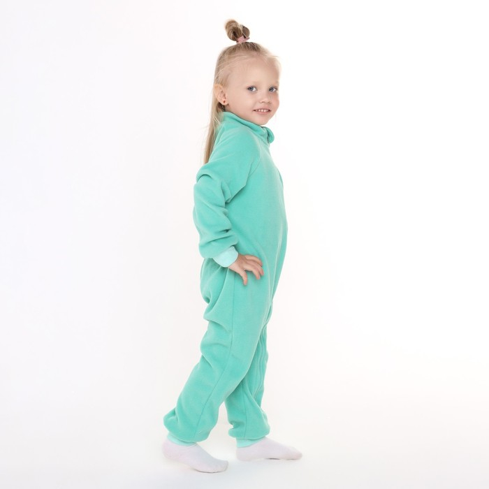 Комбинезон воротник-стойка, цвет мятный, рост 86-92 см