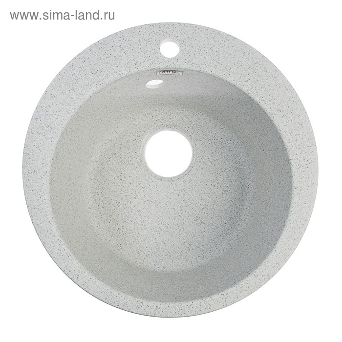 Мойка кухонная из камня ZETT lab. 30/Q10, d=475 мм, матовая, светло-серая
