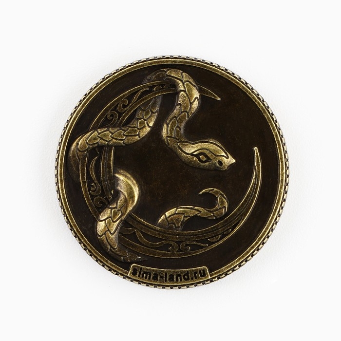 Монета гороскоп 2025 новогодняя &laquo;Дева&raquo; на Новый год, латунь, диам. 2, 5 см