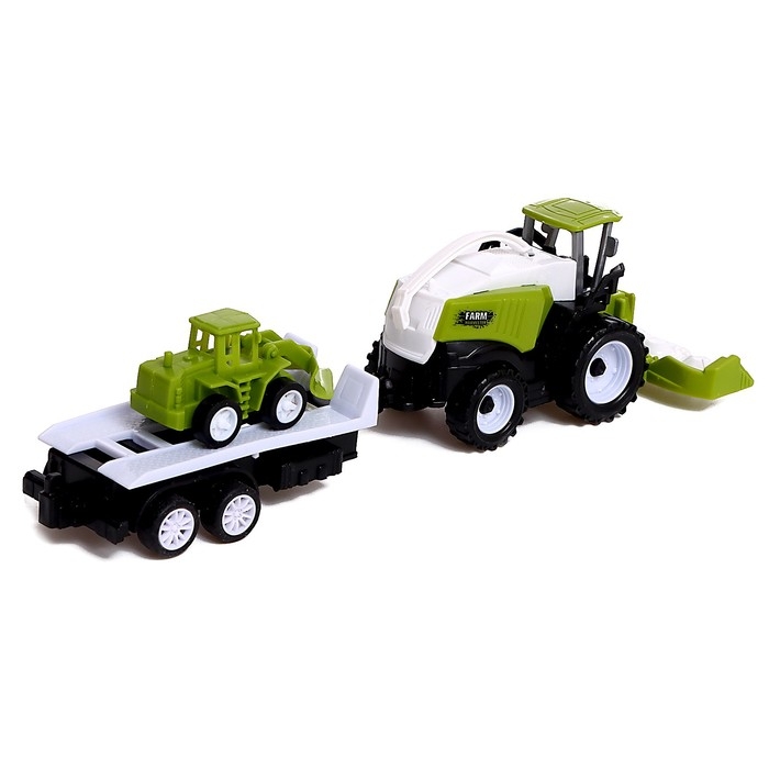 Комбайн инерционный &laquo;Фермер&raquo;, с трактором и прицепом, МИКС