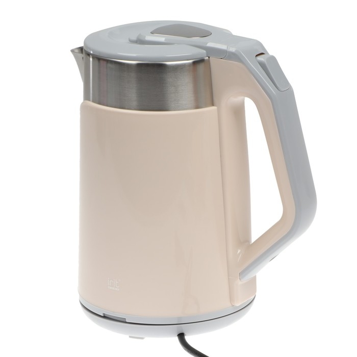 Чайник электрический Irit IR-1364, металл, 1.8 л, 1500 Вт, бежевый Чайник электрический Irit IR-1364, металл, 1.8 л, 1500 Вт, бежевый