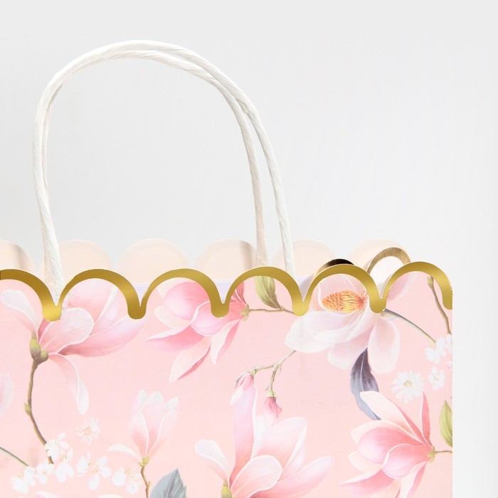 Пакет подарочный крафтовый, упаковка, &laquo;Be happy&raquo;, 23 х 30 х 12 см