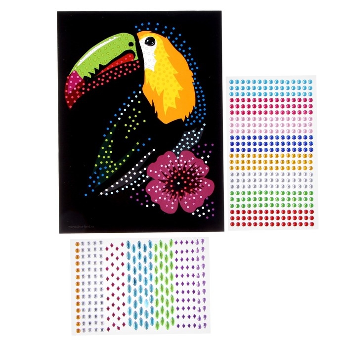 Набор для творчества: мозаика стразами и аппликация &laquo;Птицы&raquo;