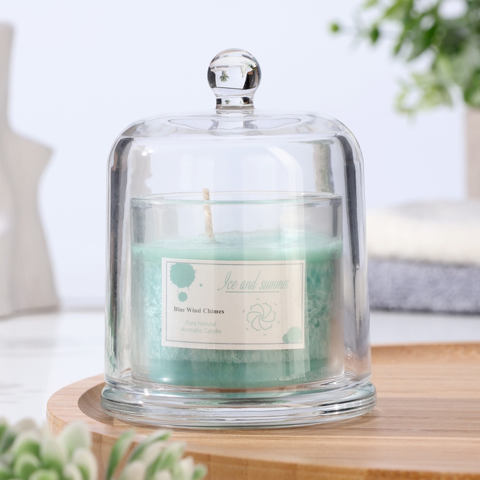 Свеча ароматическая в банке Свеча ароматическая в банке "Dome", голубые колокольчики