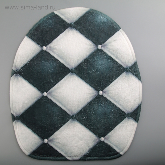 Набор ковриков для ванной и туалета Доляна «Ромбы», 3 шт: 37×45, 37×45, 45×75 см Набор ковриков для ванной и туалета Доляна «Ромбы», 3 шт: 37×45, 37×45, 45×75 см