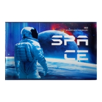 Альбом для рисования А4, 40 листов на гребне "Галактика", обложка мелованный картон, металлизация, 100г/м2, МИКС