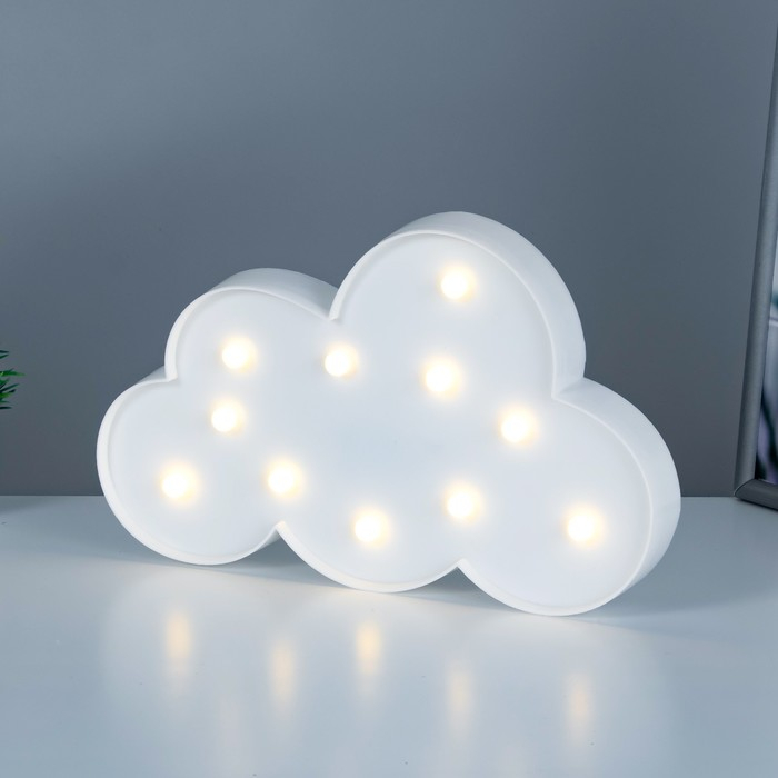 Ночник Ночник "Облачко" 11хLED батарейки 2хАА МИКС 29х3х18 см RISALUX