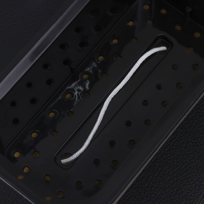 Кашпо для цветов прямоугольное Доляна &laquo;Глянец&raquo;, 900 мл, 18,5&times;10&times;8 см, цвет чёрный/белый