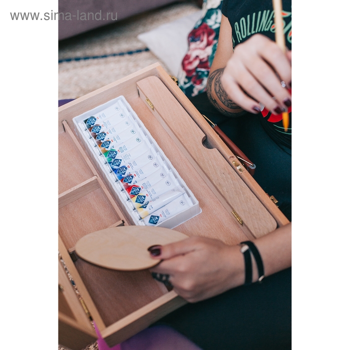 Краска масляная художественная, набор 12 цветов х 18 мл, ЗХК Краска масляная художественная, набор 12 цветов х 18 мл, ЗХК "Мастер-класс", 1141001