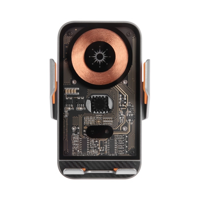 Автомобильный держатель для телефона C10, беспроводная зарядка, автозахват, 15 W, серый Автомобильный держатель для телефона C10, беспроводная зарядка, автозахват, 15 W, серый