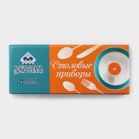 Набор столовый &laquo;Аппетит&raquo;, 24 предмета, толщина 2 мм, картонная коробка, цвет серебряный